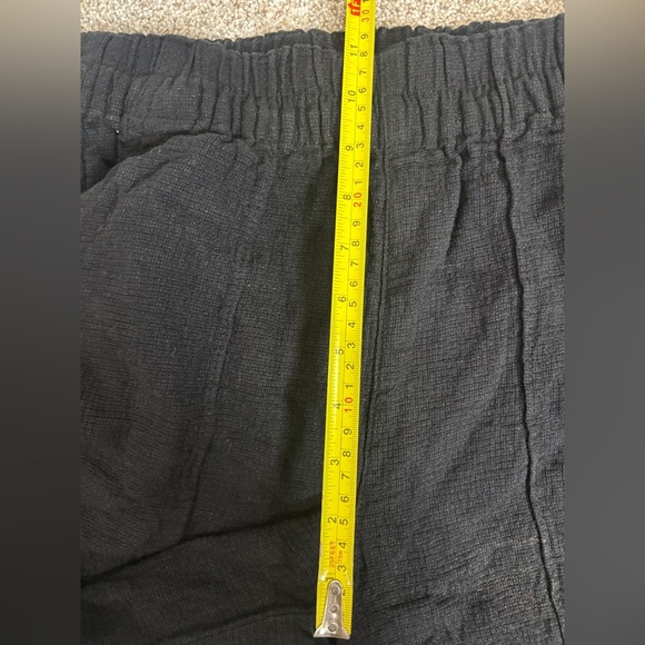 Madewell Linen Breezewoven Pull On High Rise Straight Pants Black XS - Picture 4 of 11